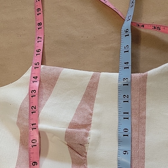 J Crew Size 0 Faded Red Ivory Striped Linen Blend Sleeveless Sheath Dress - Picture 8 of 13